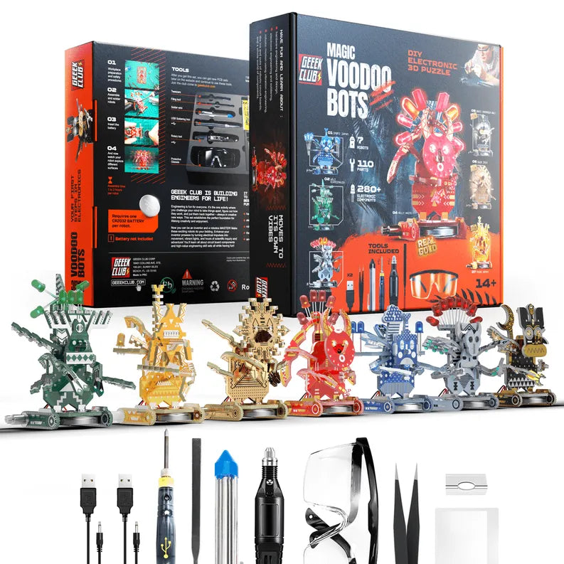 Voodoo Robots Full Set of 7 - Circuit Board Kit + Tools