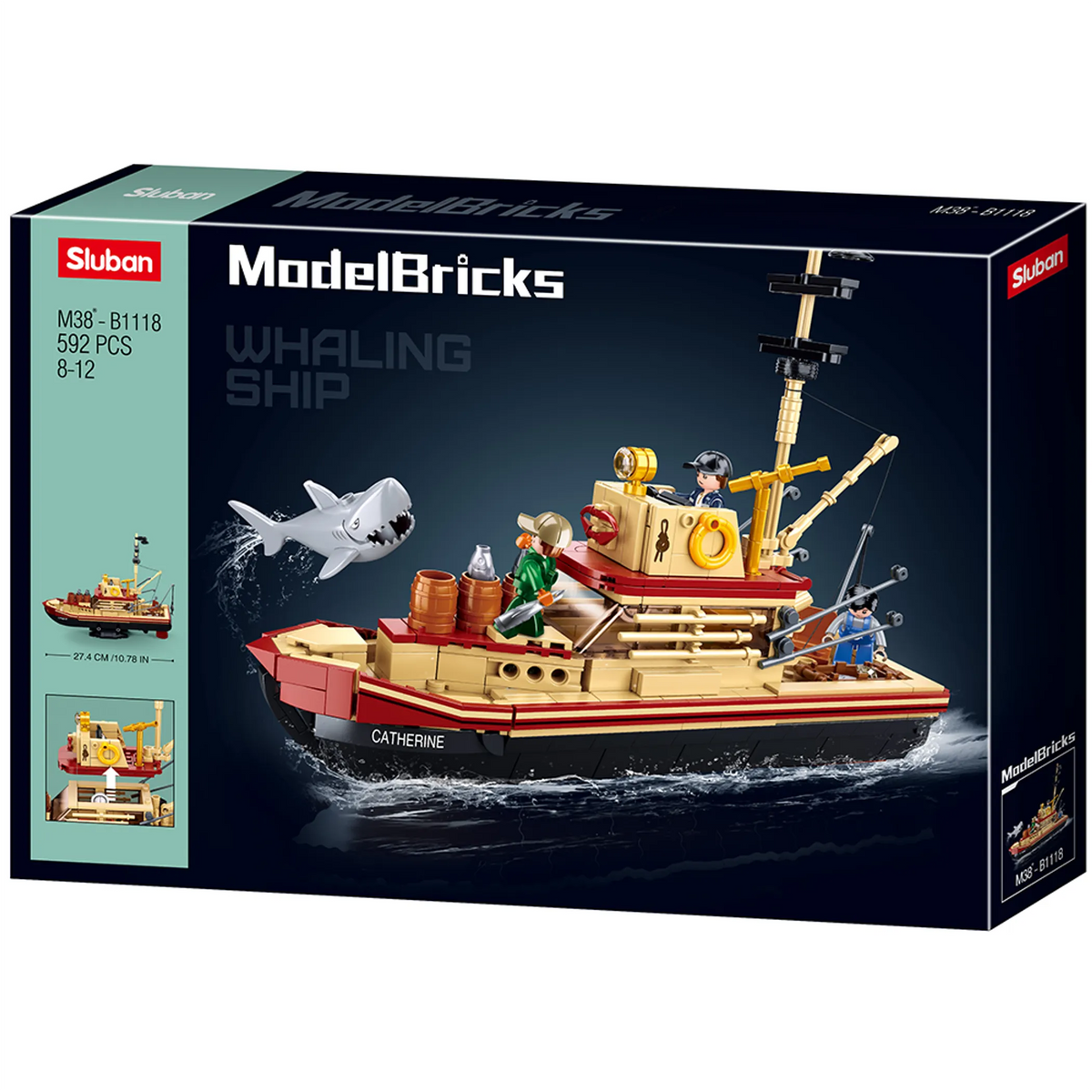 Great Shark Ship Building Brick Kit (592 pcs)