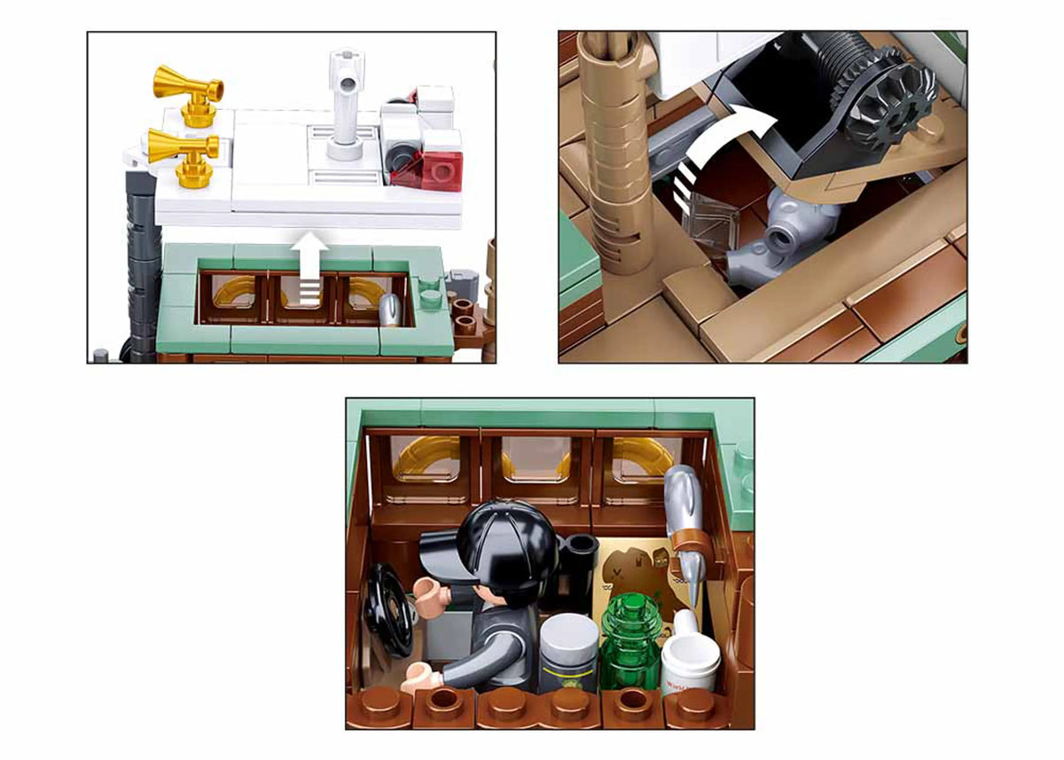 Fishing Sail Boat Building Brick Kit (610 pcs)