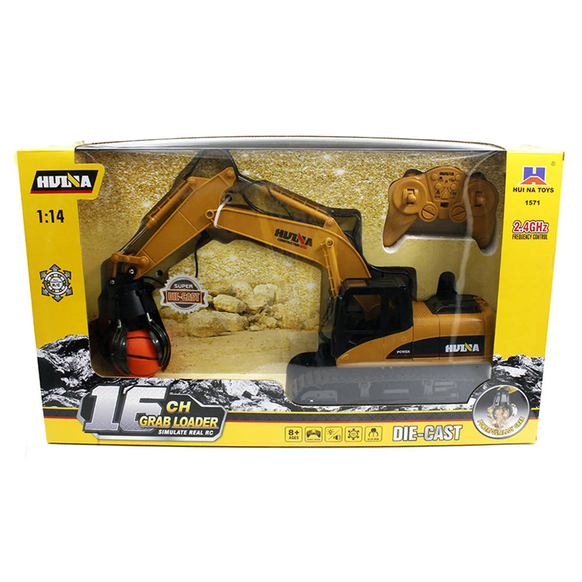 Huina 1571 RC Grab Loader Excavator (1:14 Scale)