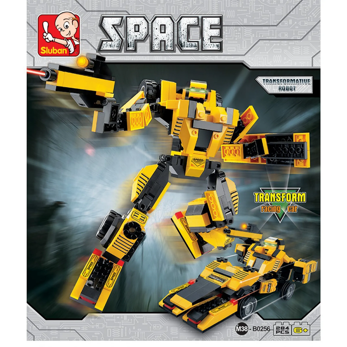 Space Cheetah Robot Fighter Brick Kit (284 pcs)