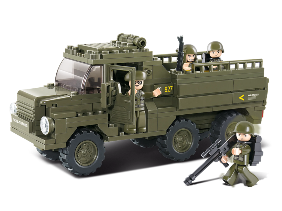 Heavy Military Troop Truck Brick Kit (230 pcs) - view 3