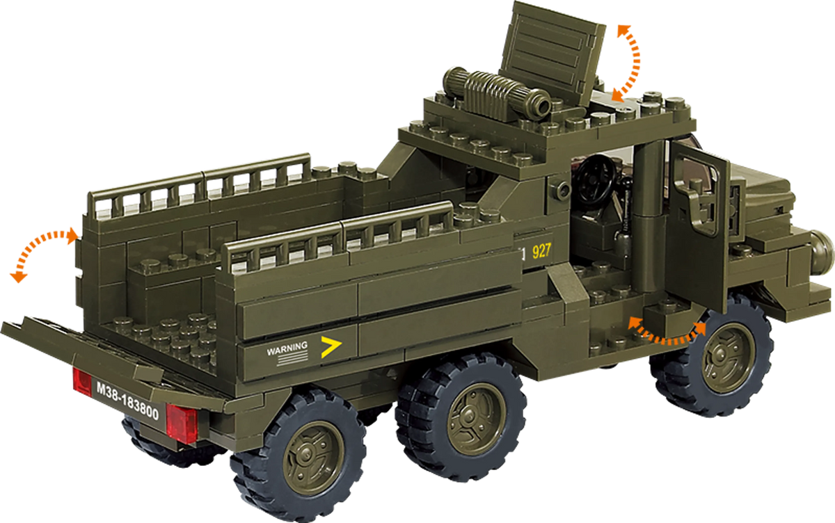 Heavy Military Troop Truck Brick Kit (230 pcs) - view 4