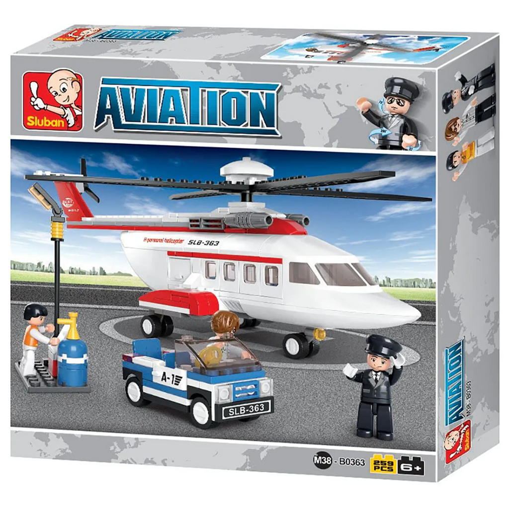 Personal Helicopter Brick Kit with Fuel Station (259 pcs)