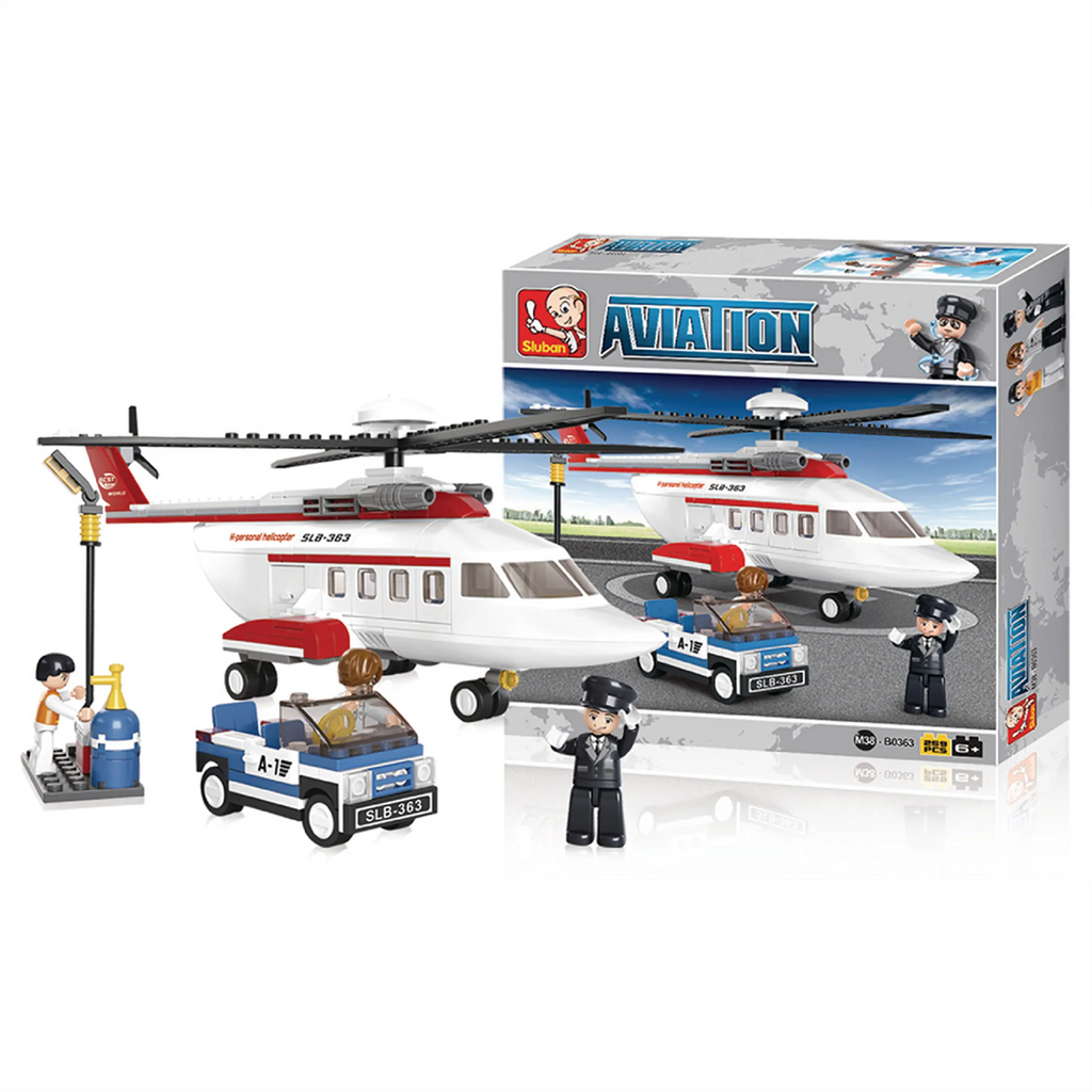 Personal Helicopter Brick Kit with Fuel Station (259 pcs)
