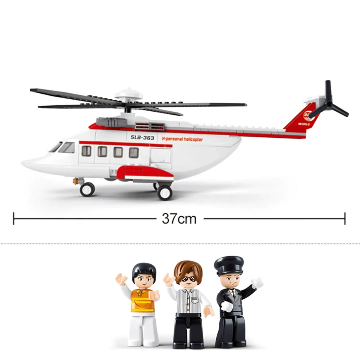Personal Helicopter Brick Kit with Fuel Station (259 pcs)