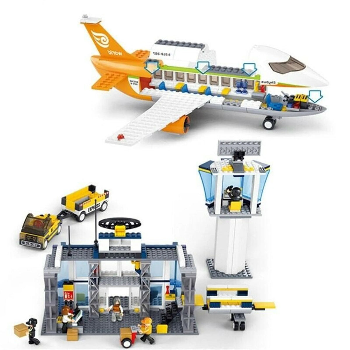 International Airport Building Brick Kit (678 pcs) - view 4