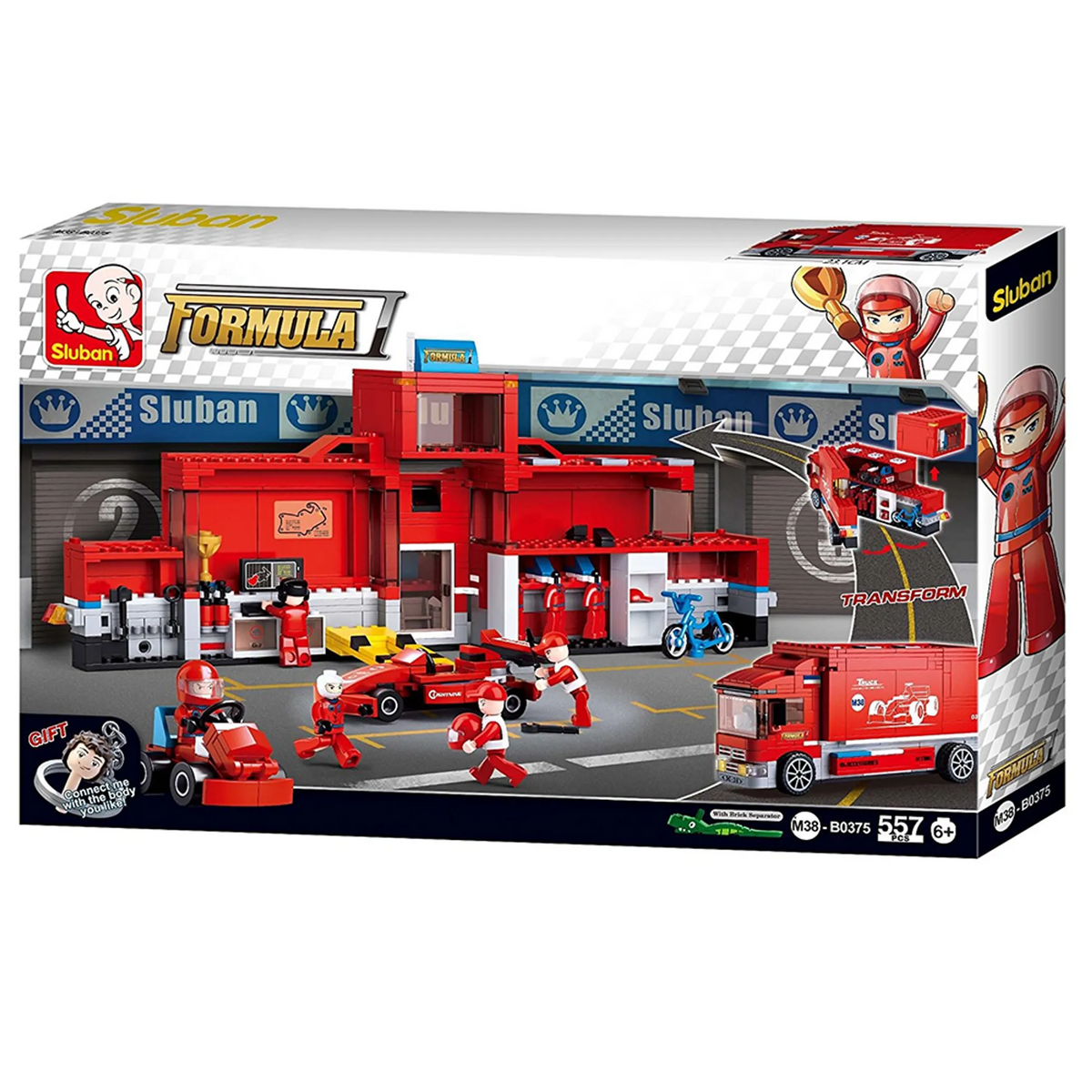 F1 Racing Car Station Brick Kit (557 pcs) - view 2