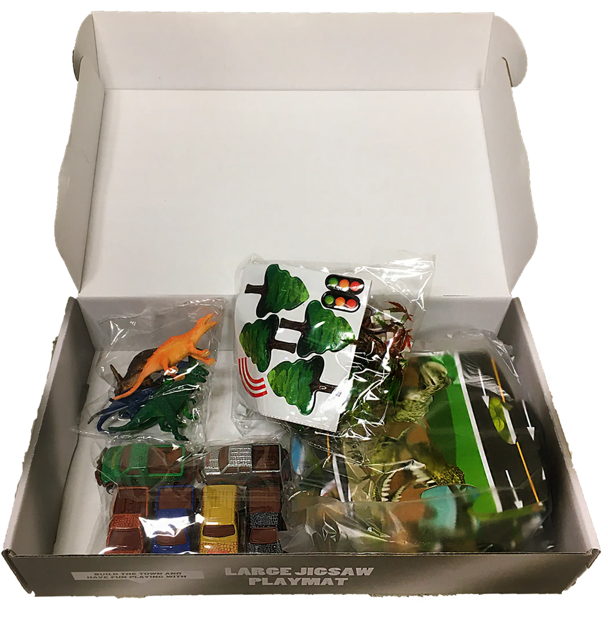 Dinosaur Road Map Floor Puzzle Set