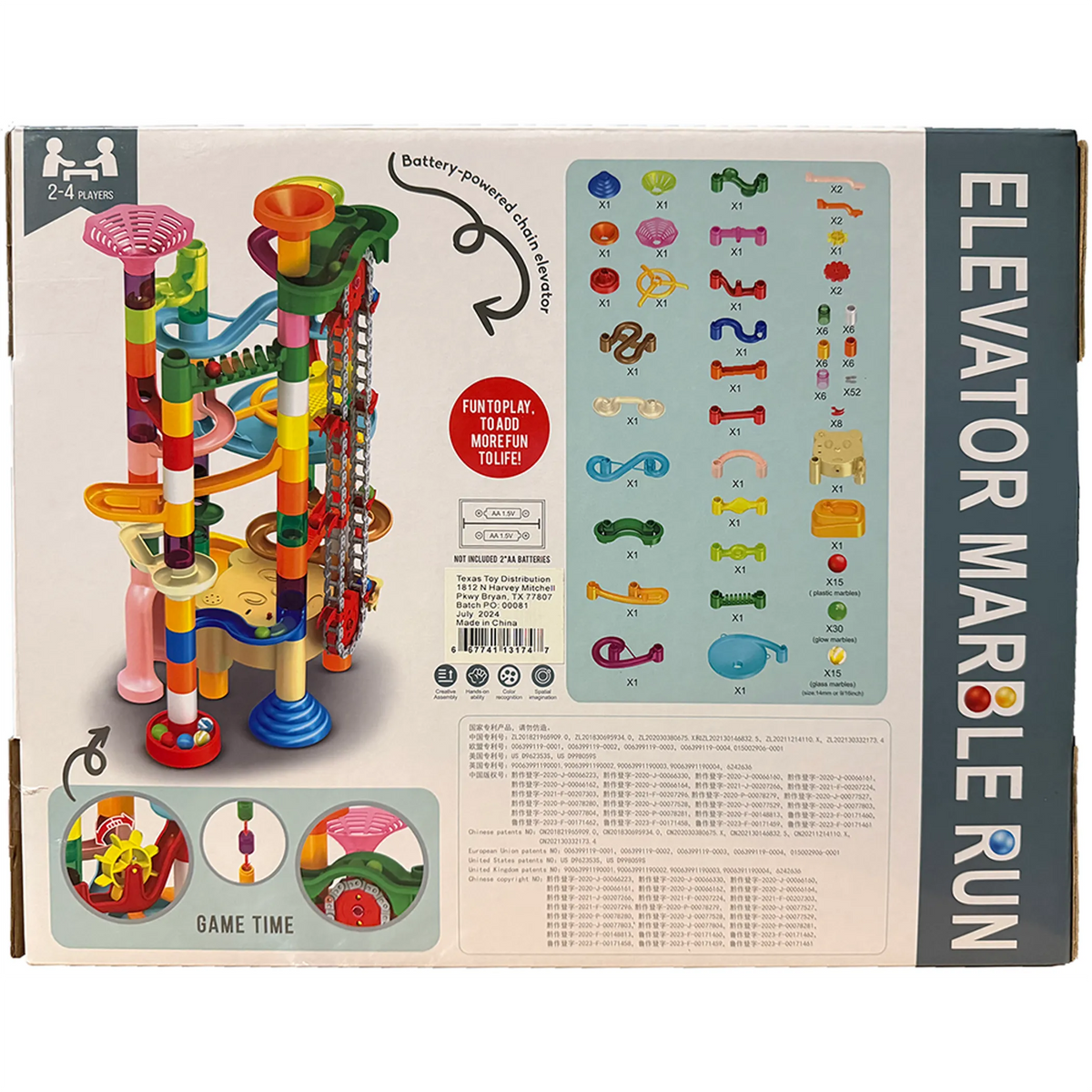 Elevator Marble Run Building Set (182 pcs)