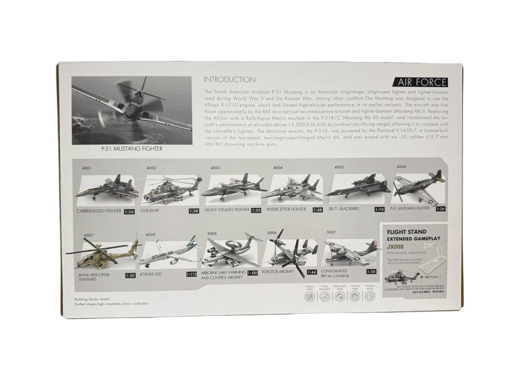 P-51 Mustang Fighter Plane Brick Set (256 pcs)