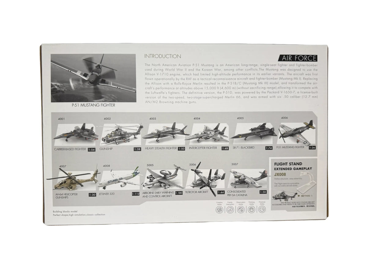 P-51 Mustang Fighter Plane Brick Set (256 pcs)