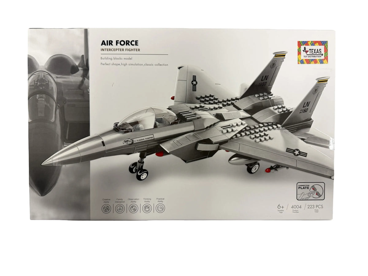 F-15 Interceptor Fighter Jet Building Brick Set (223 pcs)