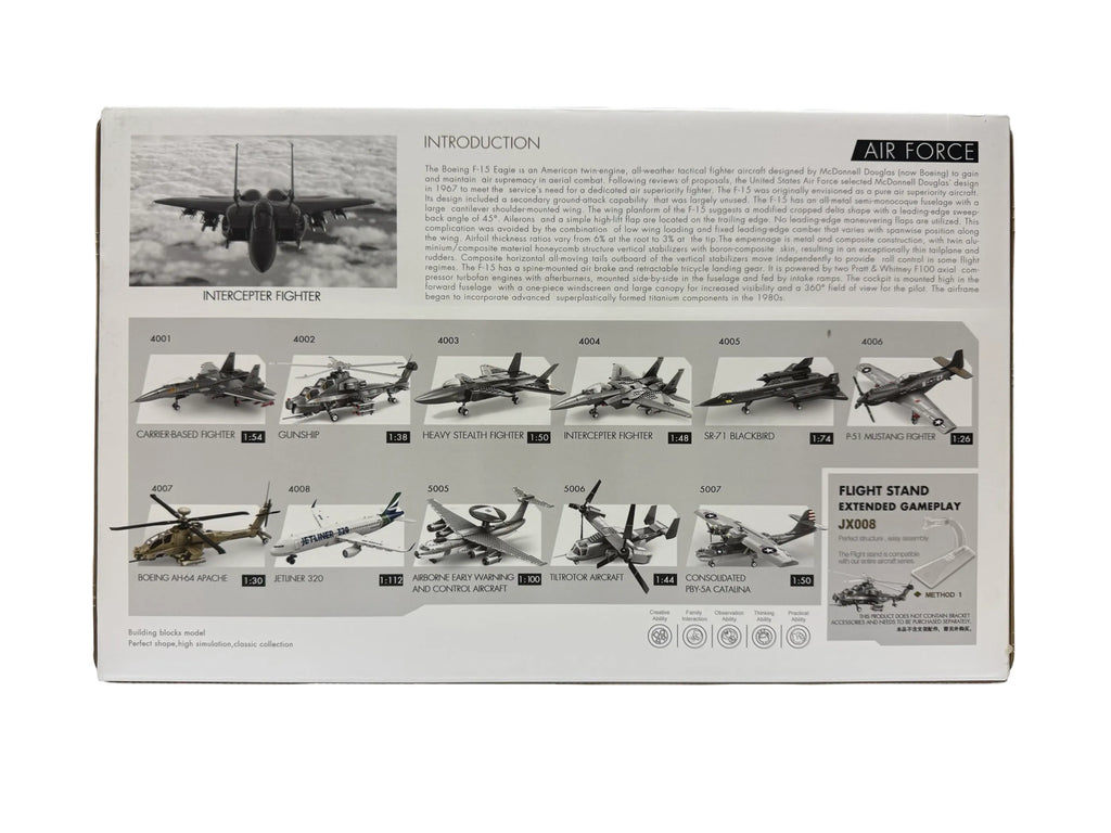 F-15 Interceptor Fighter Jet Building Brick Set (223 pcs)