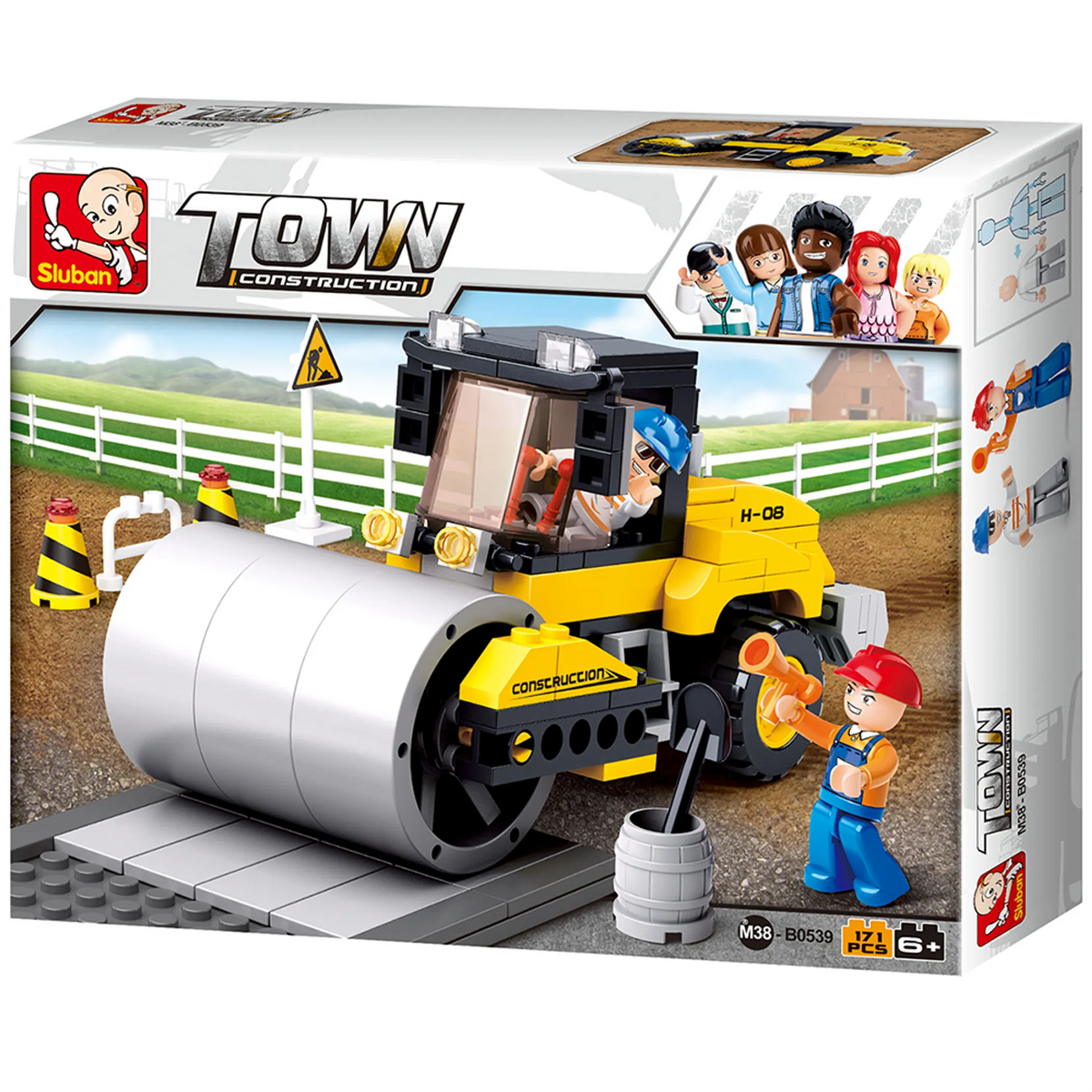 Construction Street Roller Building Brick Kit (171 pcs) - view 2