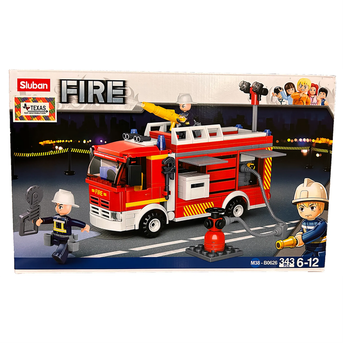 Fire Truck Water-Tank Building Brick Kit (343 pcs) - view 7