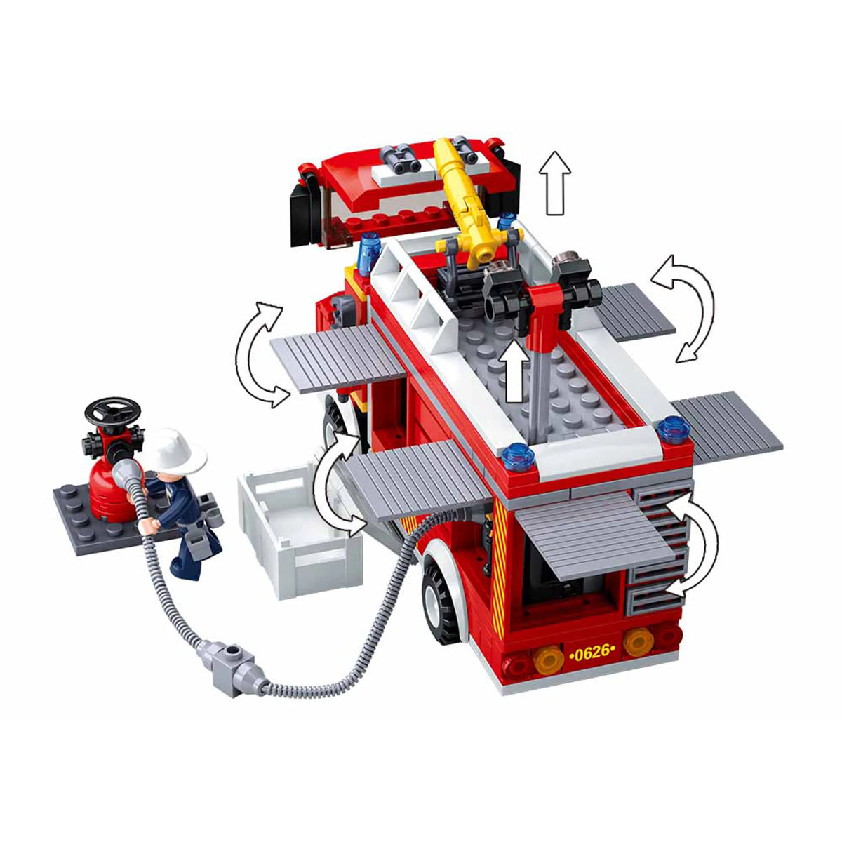 Fire Truck Water-Tank Building Brick Kit (343 pcs) - view 3