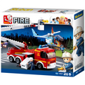 Fire Truck with Cherry Picker & Helicopter Kit (394 pcs)