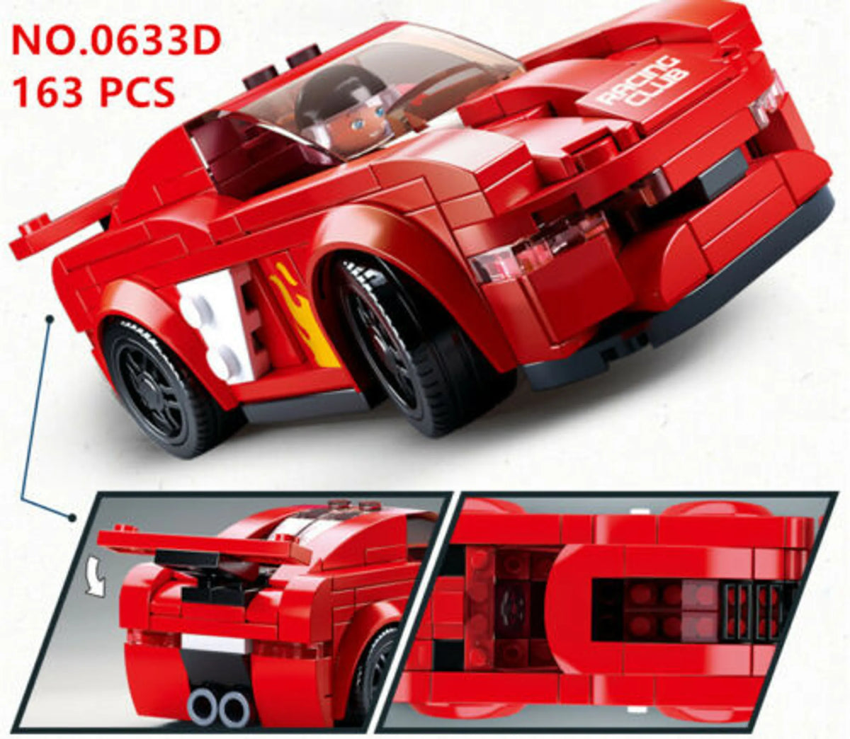 Car Club Bird Building Brick Kit (163 pcs)