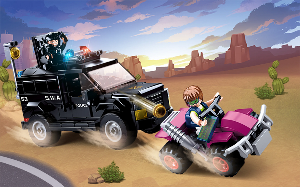 Police Armored Assault Vehicle Brick Kit (293 pcs)