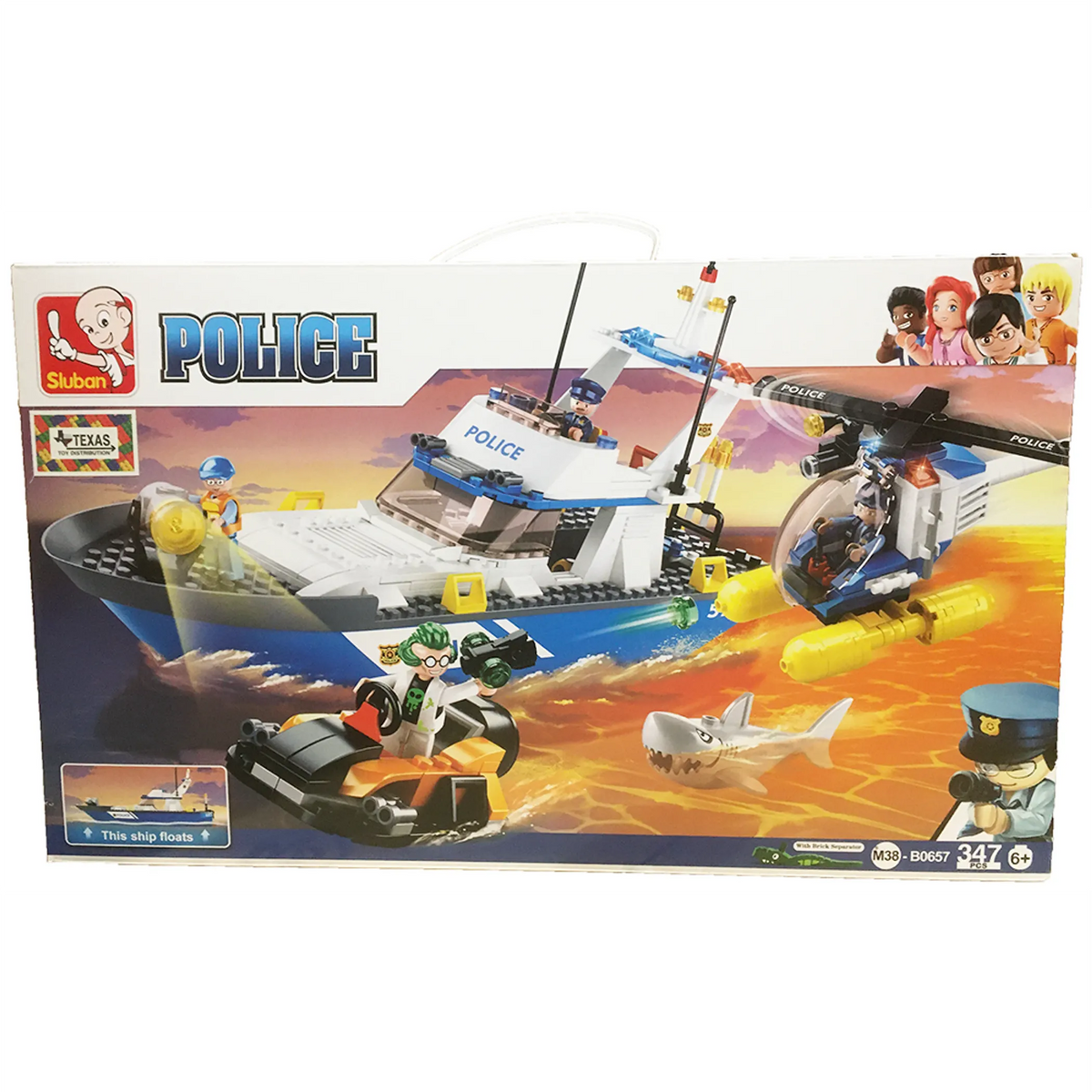 Land & Sea Police Boat Brick Kit (347 pcs) - view 2