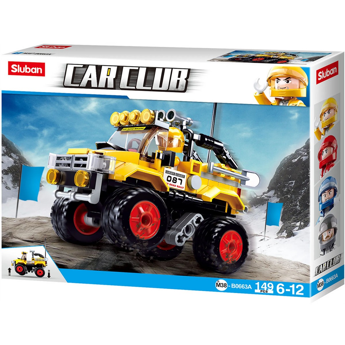 Car Club Off-Road Yellow Jeep Brick Kit (149 pcs)