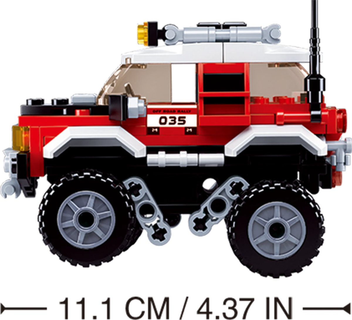 Car Club Offroad Building Brick Kit, Red (145 pcs) - view 4