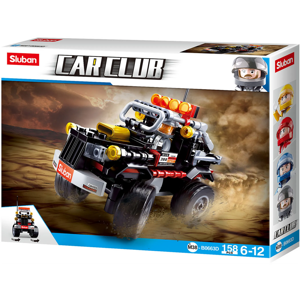 Car Club Off-Road Brick Kit, Black (158 pcs)