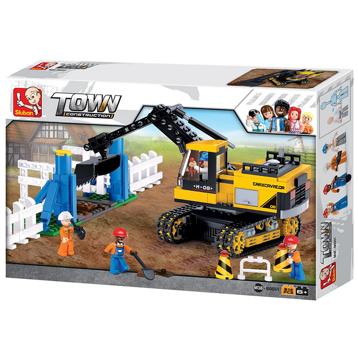 Construction Traxcavator Brick Building Kit (614 pcs)