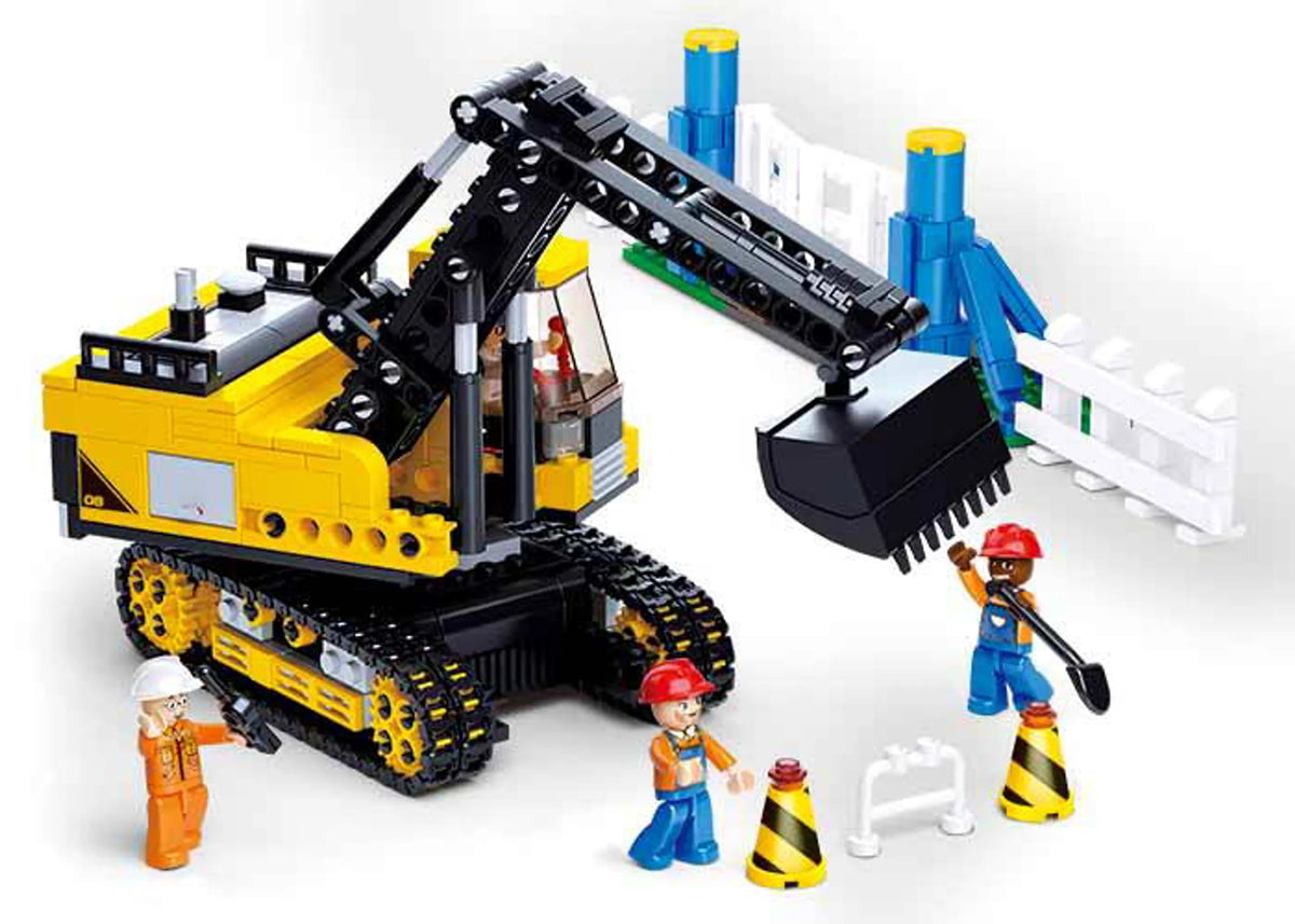 Construction Traxcavator Brick Building Kit (614 pcs)