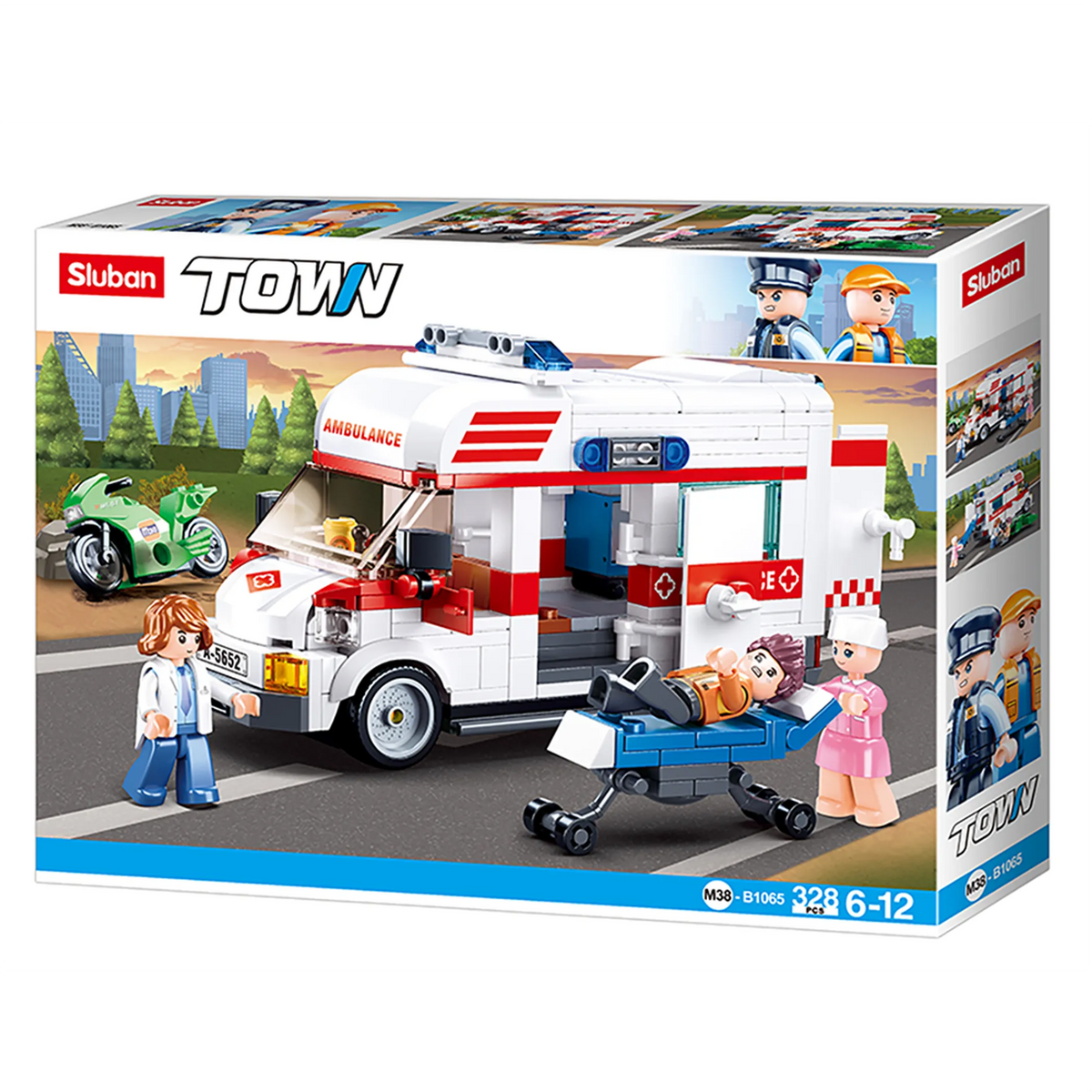 Town Ambulance Building Brick Kit (328 pcs)