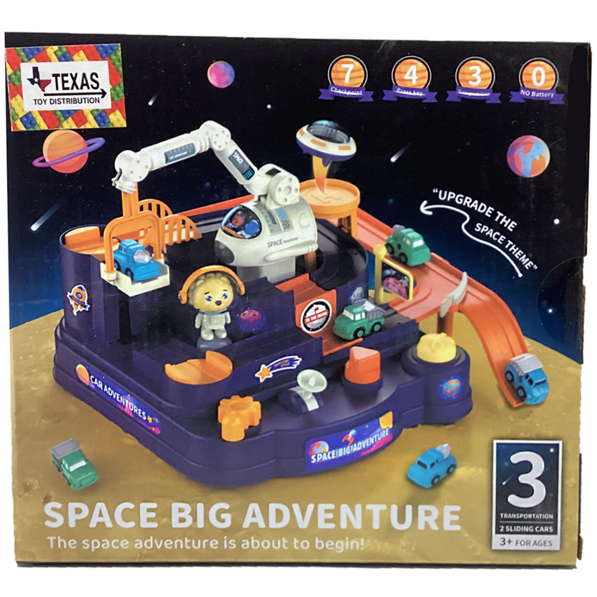 Space Adventure Rail Track Game with 2 Magnetic Cars - view 2