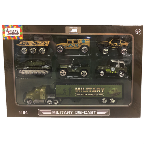 1:64 Die-Cast Military Vehicles Set (7 pcs)