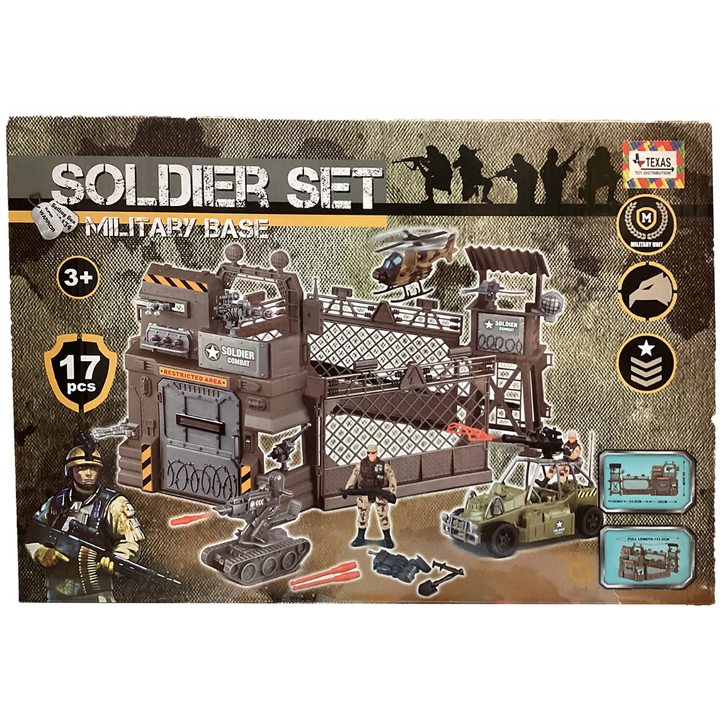 Soldier Military Base Playset with Vehicles