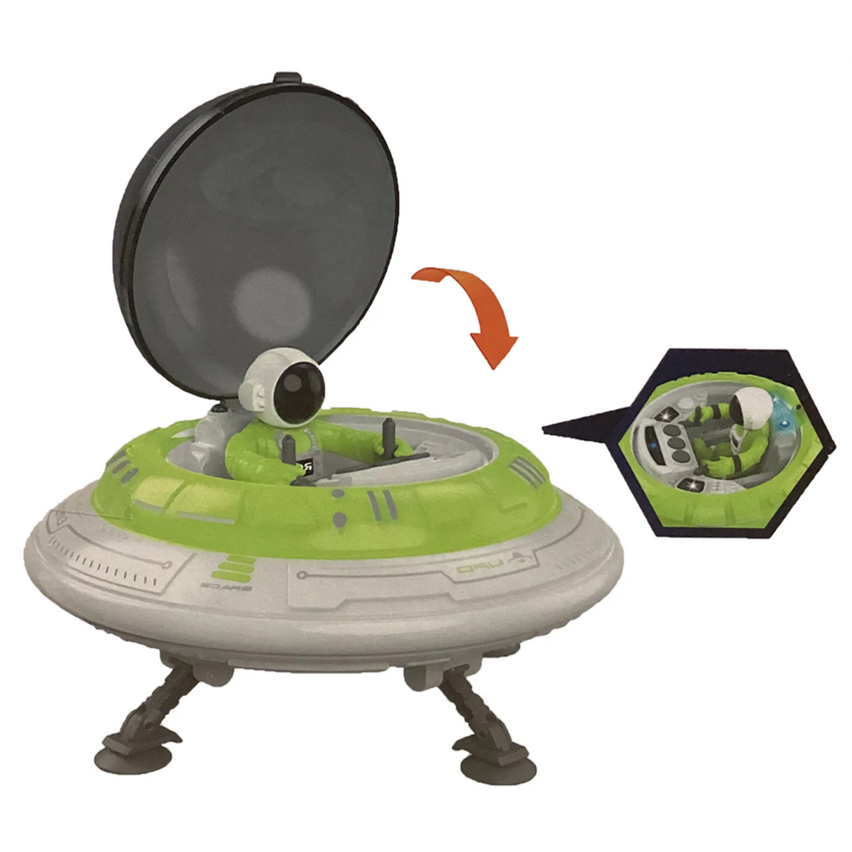 Space UFO Model with Astronaut Figure
