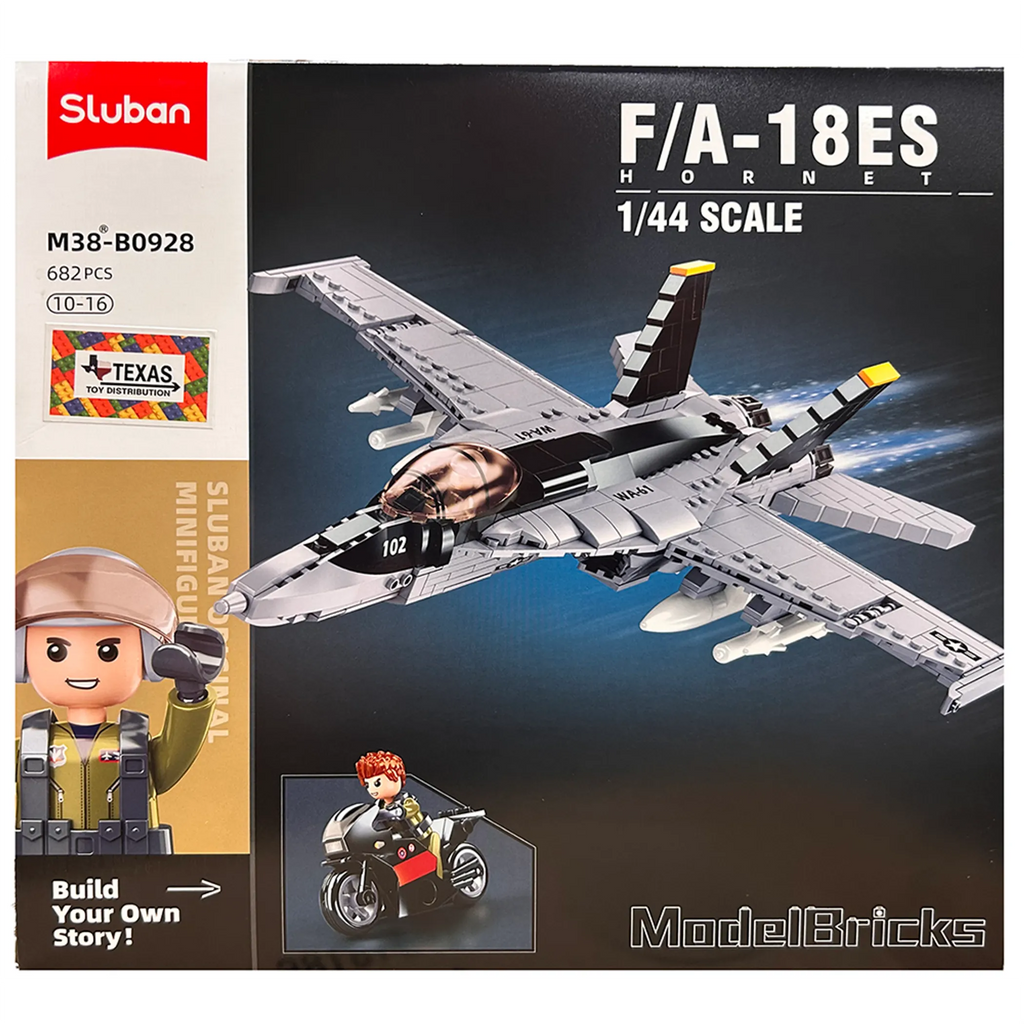 F-18 Hornet Fighter Jet Building Brick Kit (628 pcs)