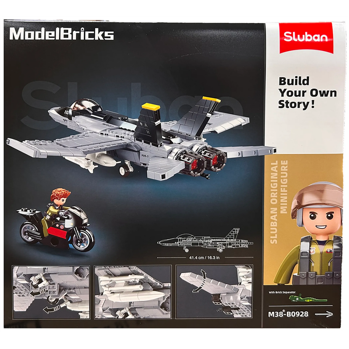 F-18 Hornet Fighter Jet Building Brick Kit (628 pcs)