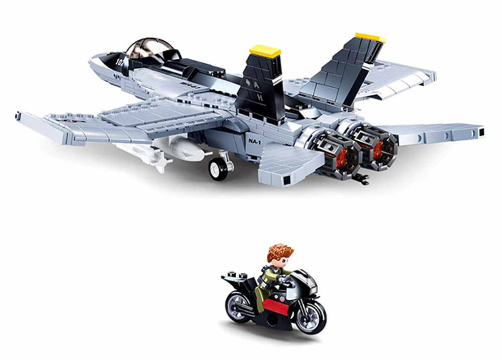 F-18 Hornet Fighter Jet Building Brick Kit (628 pcs)