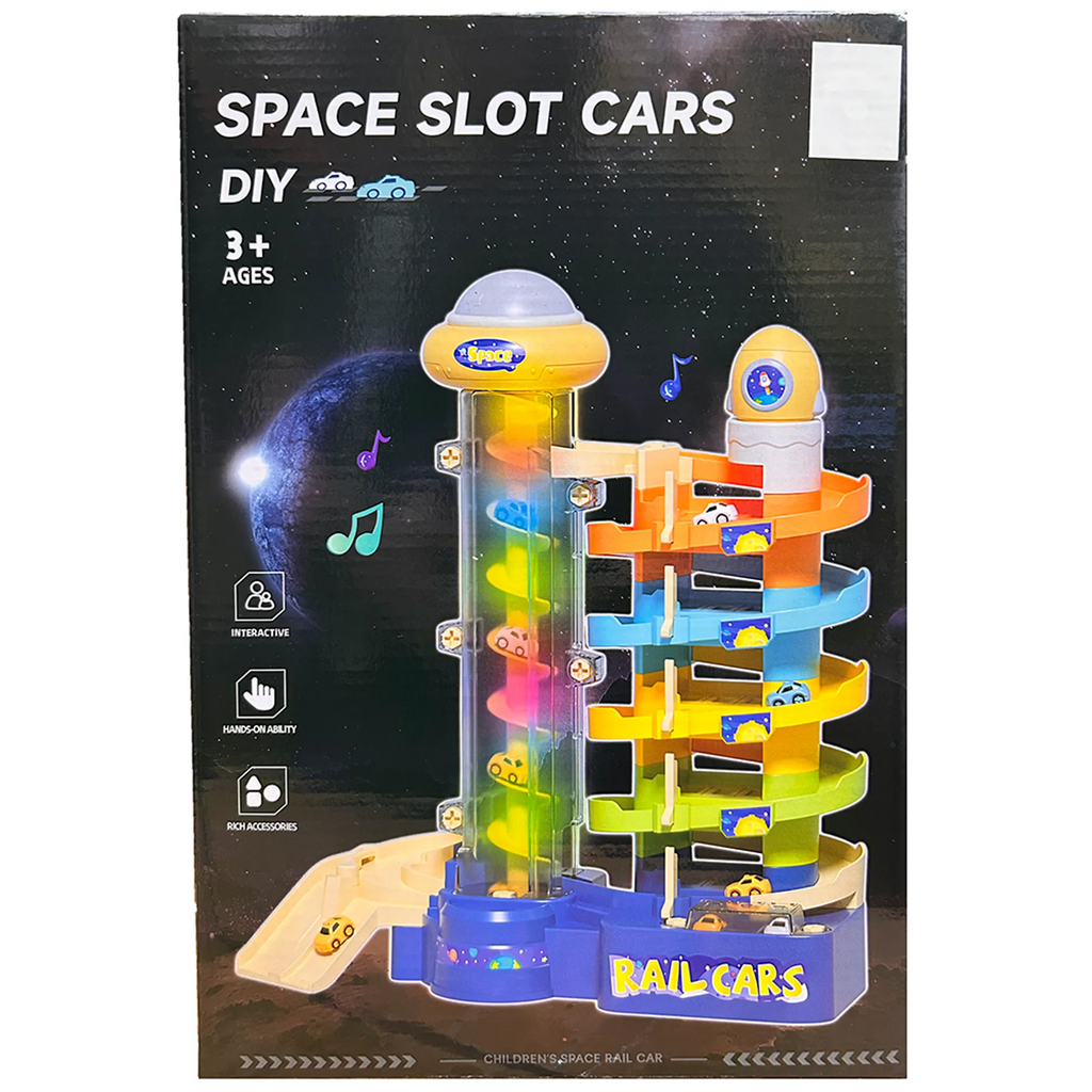 Space Slot Cars DIY Race Track Play Set