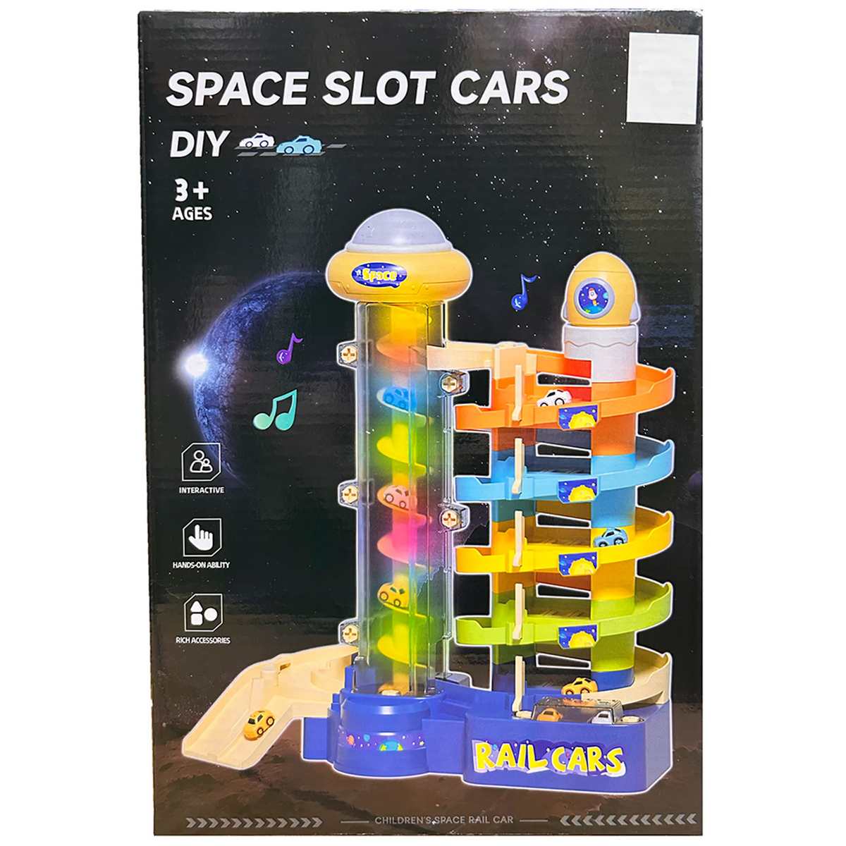 Space Slot Cars DIY Race Track Play Set
