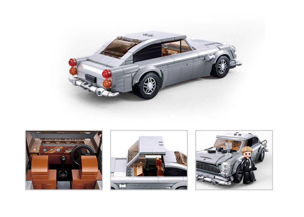 Secret Agent Spy Car Building Brick Kit (325 pcs)
