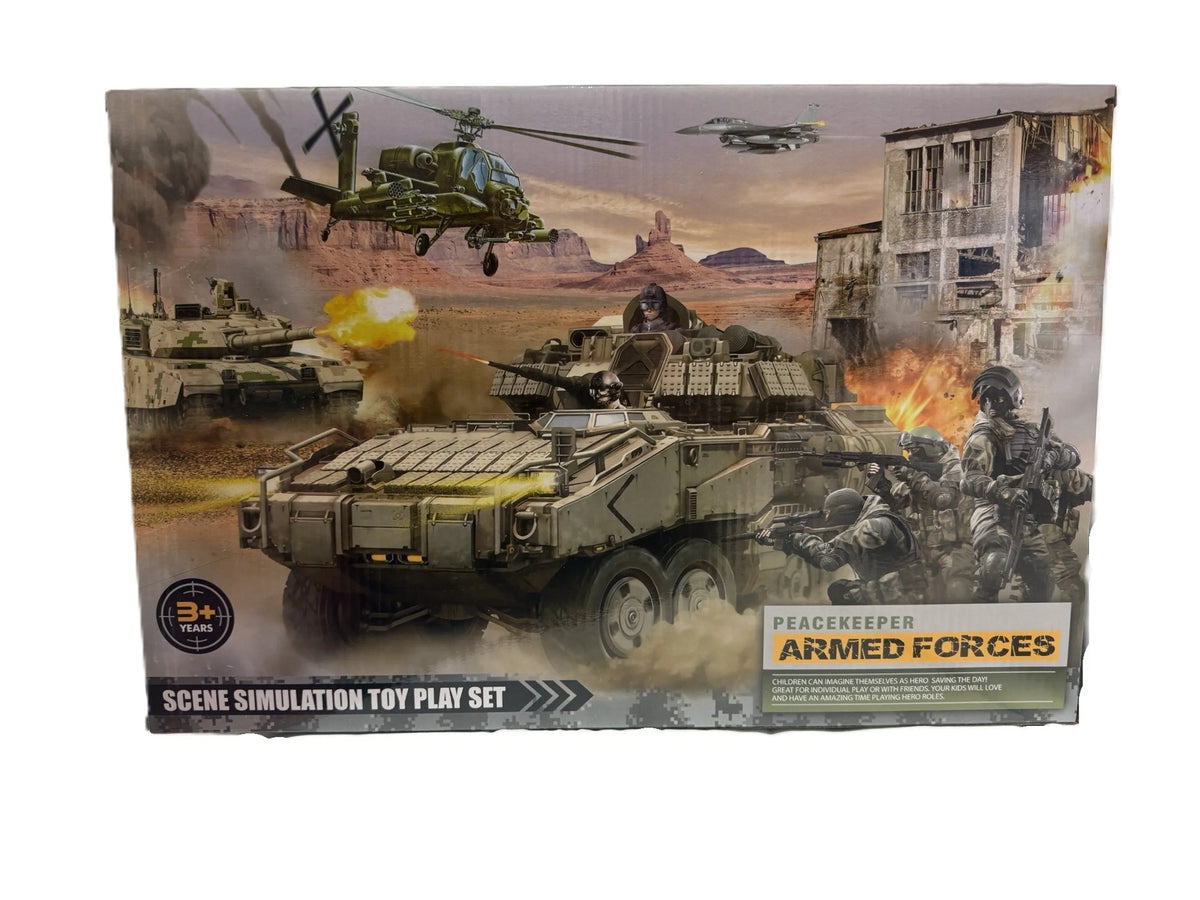 Peacekeeper Military Combat Playset with Vehicles