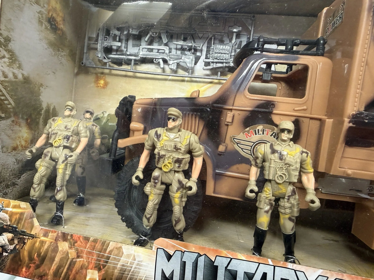 Military Base Playset with Truck and Figures