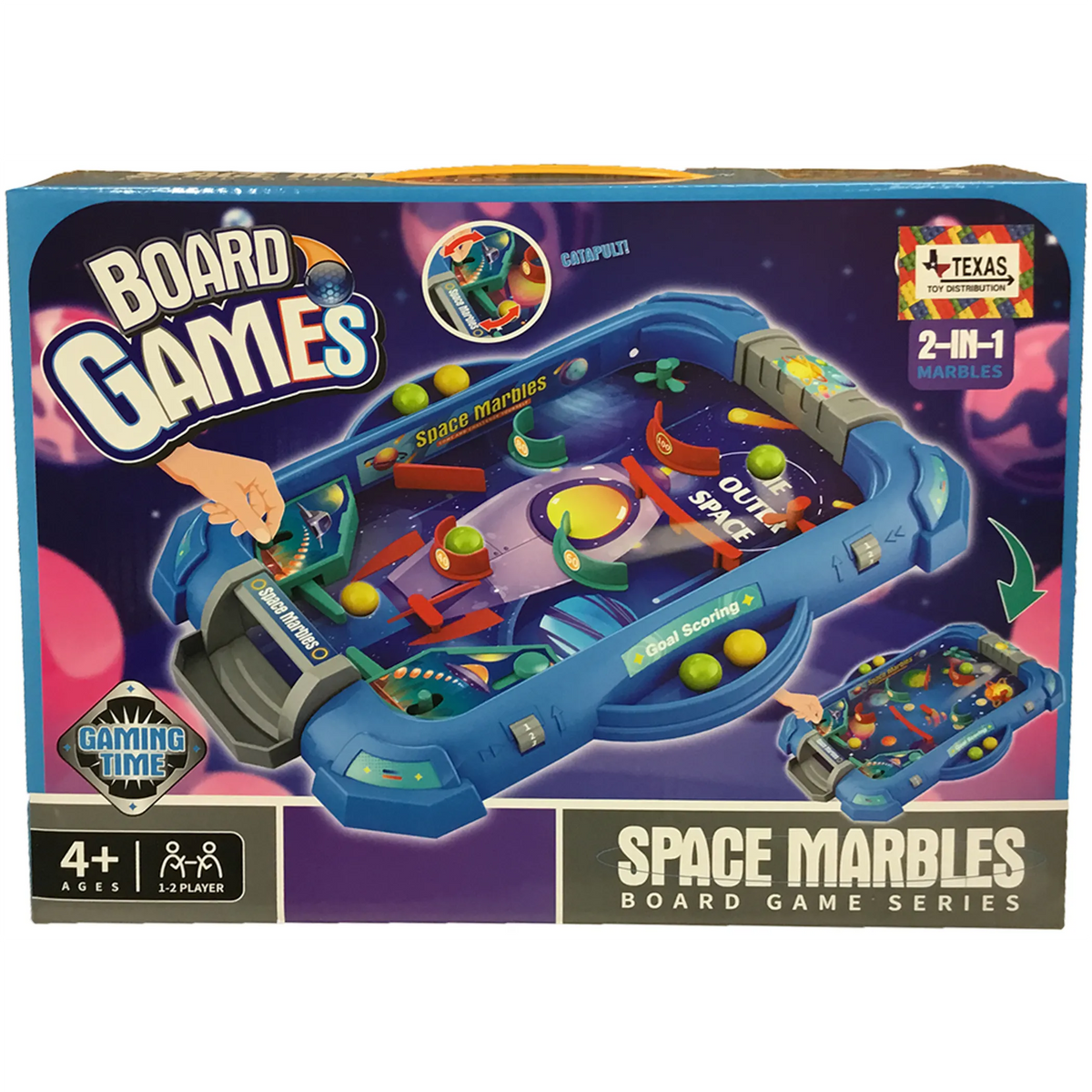 2-in-1 Space Pinball Marble Tabletop Game
