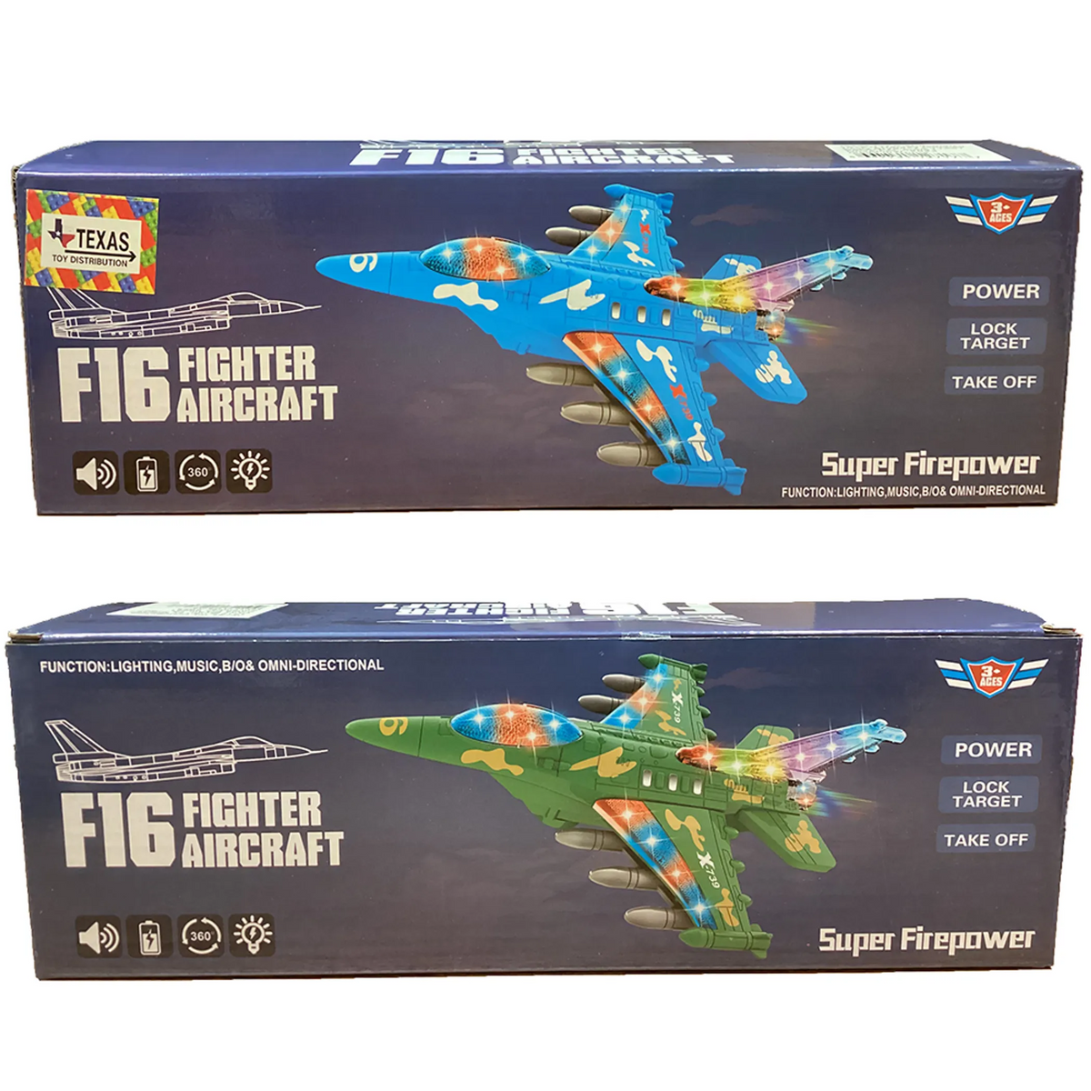 F-16 Fighter Jet Toy with Lights and Sound