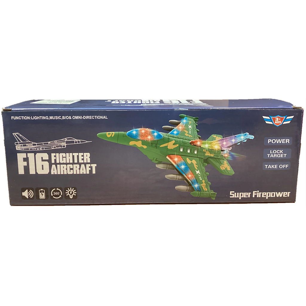 F-16 Fighter Jet Toy with Lights and Sound