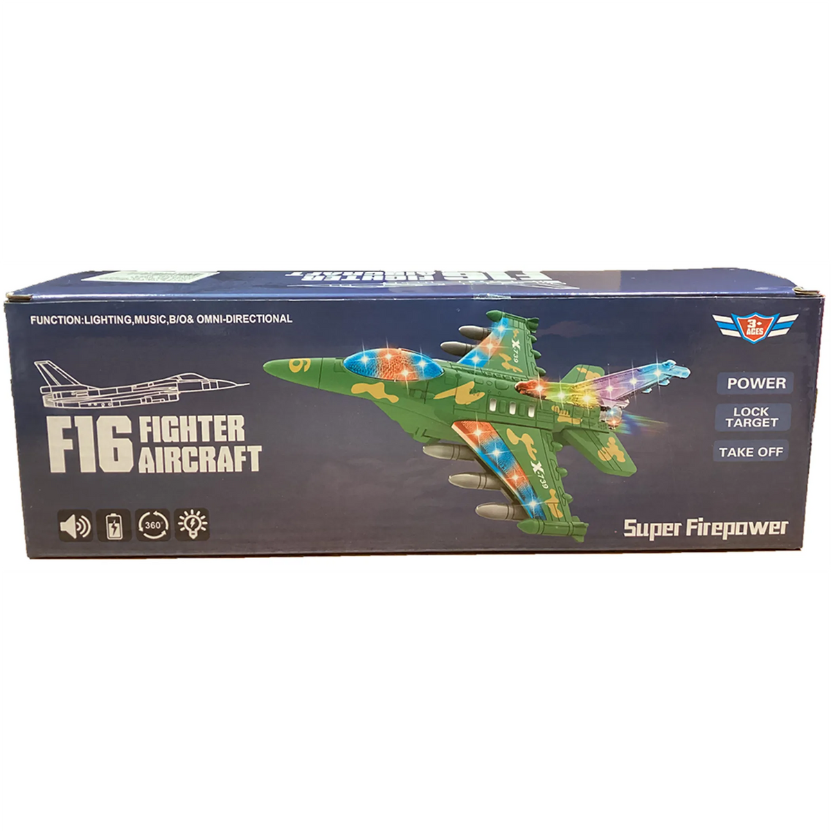 F-16 Fighter Jet Toy with Lights and Sound