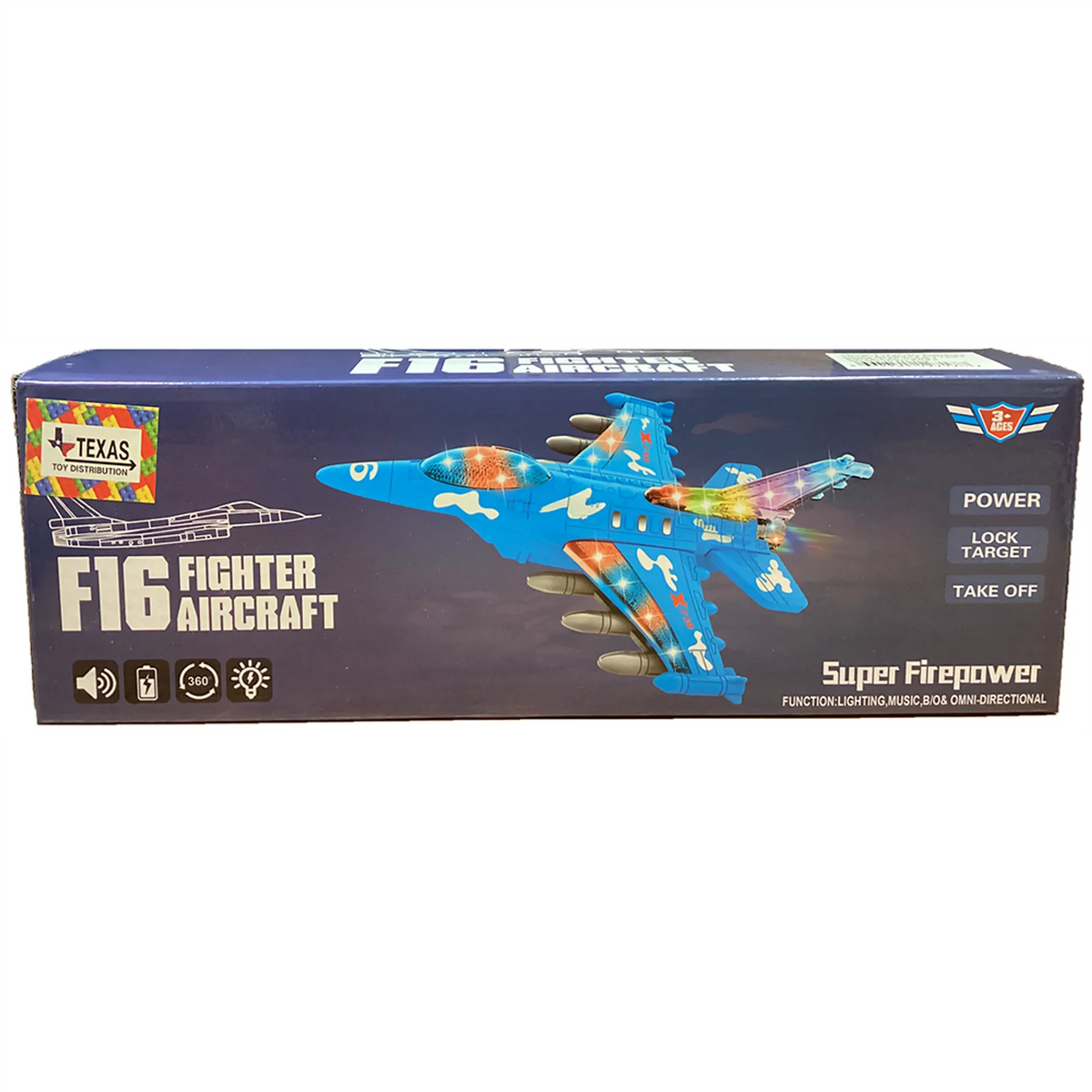 F-16 Fighter Jet Toy with Lights and Sound
