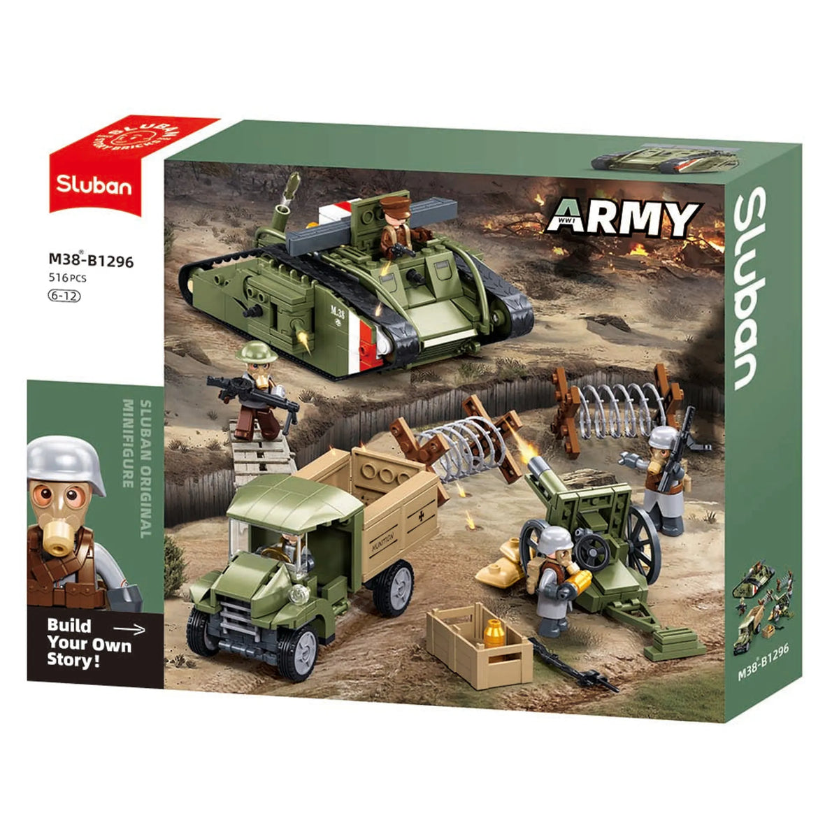 Mark V WWI Tank Building Brick Kit (518 pcs)