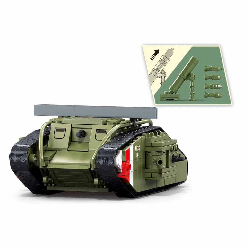 Mark V WWI Tank Building Brick Kit (518 pcs)